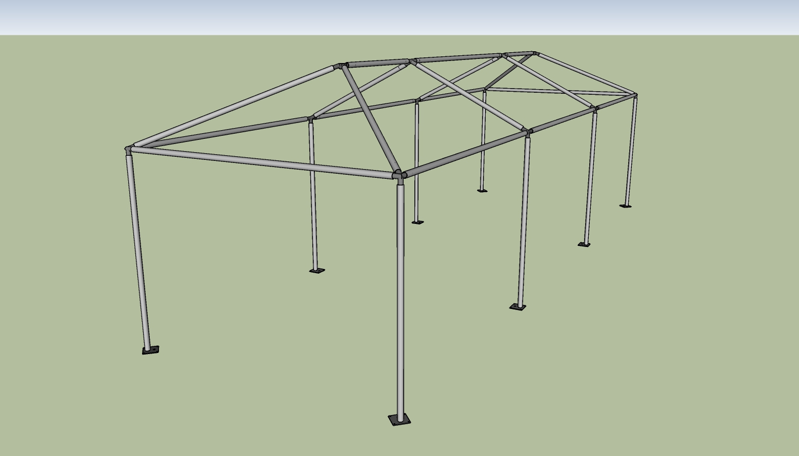 10x30 frame tent End View